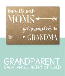 Baby Announcement for Grandma