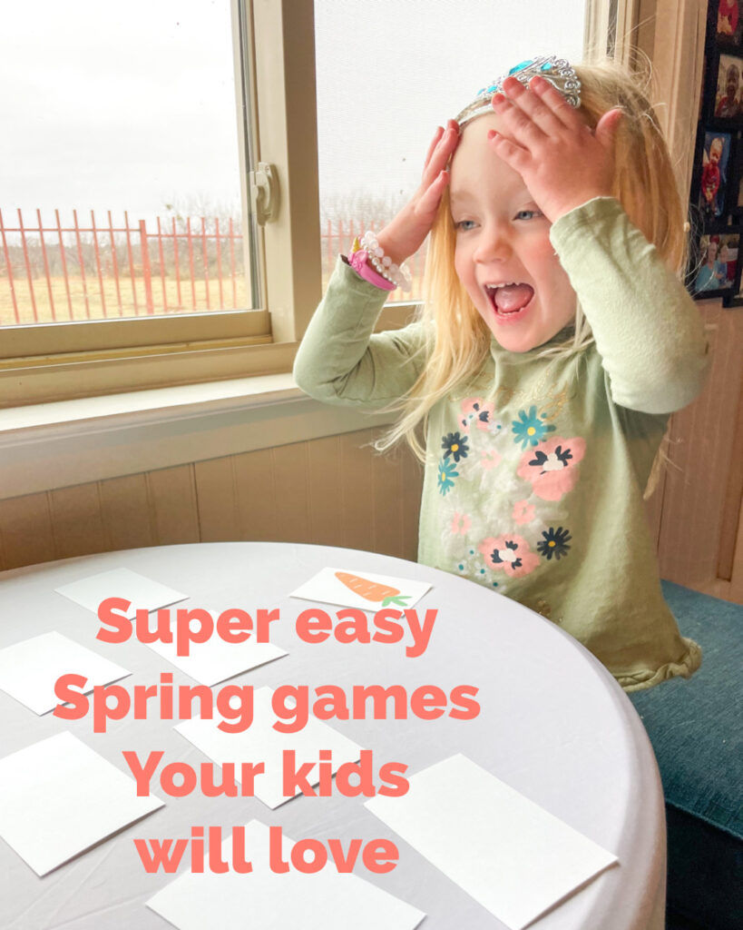 games for spring your kids will love with excited little girl
