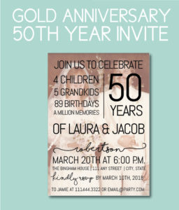 50th Anniversary Photo Party Invite