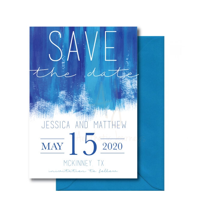 Bold Watercolor Save the Date