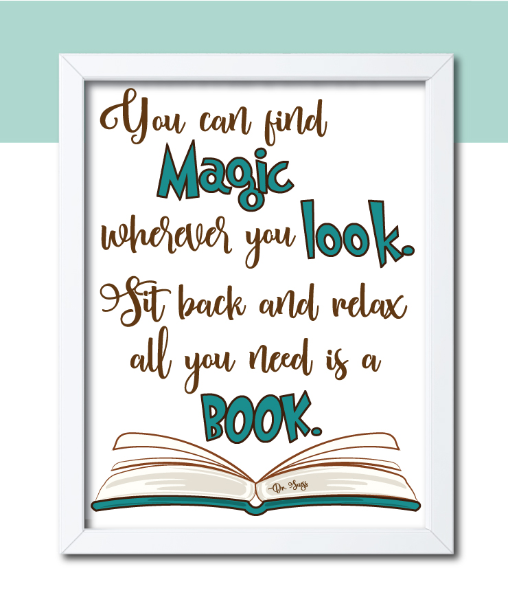 Book Themed Dr. Seuss Quote