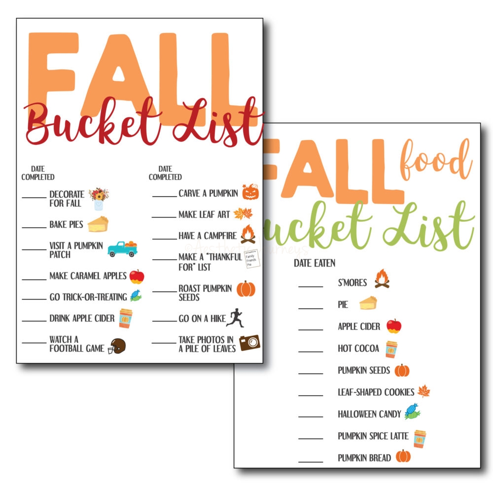 Fall Themed Bucket Lists