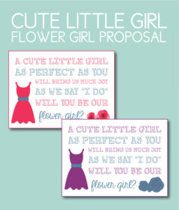 A Cute Little Girl Flower Girl Proposal