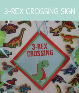 3-Rex Crossing Dinosaur Sign