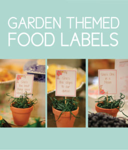 Garden themed food labels