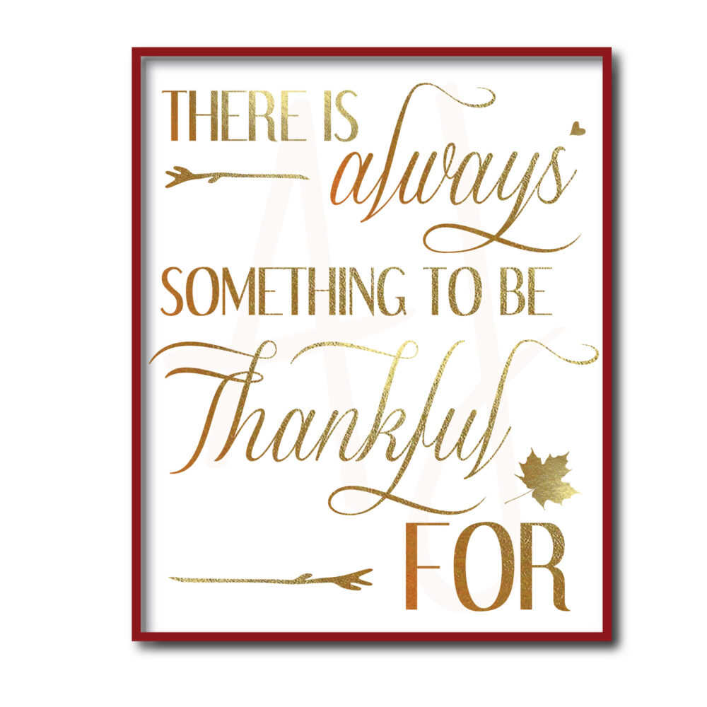 Gold thanksgiving Sign on white background