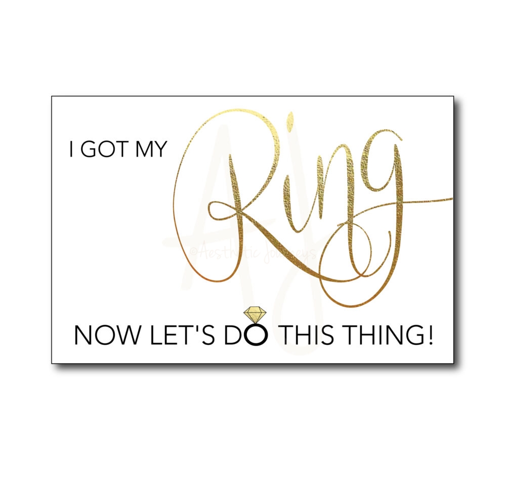 White and Gold Bridesmaid Card