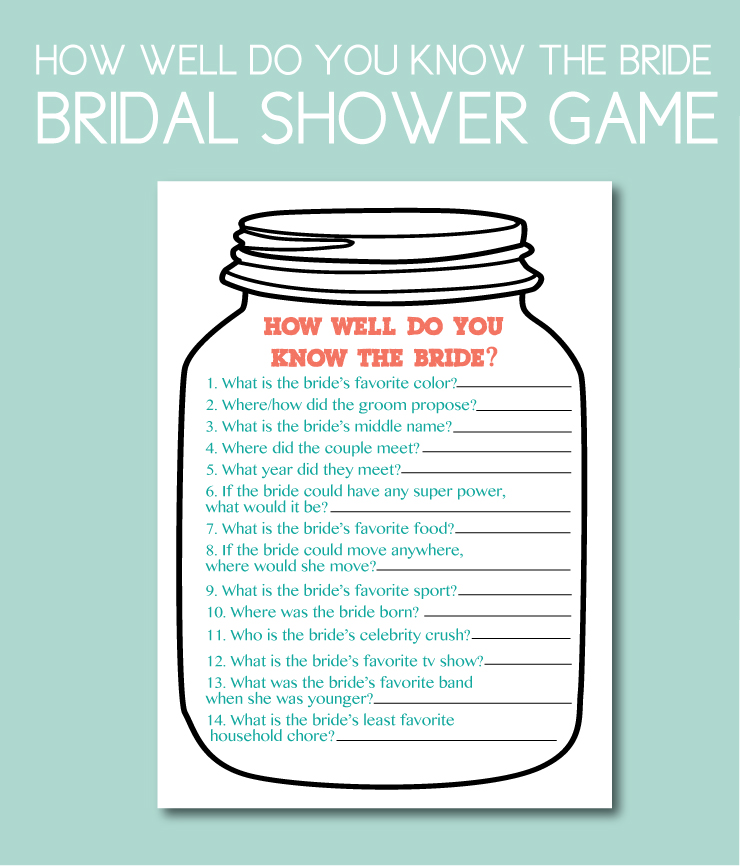 How Well Do You Know the Bride Shower Game