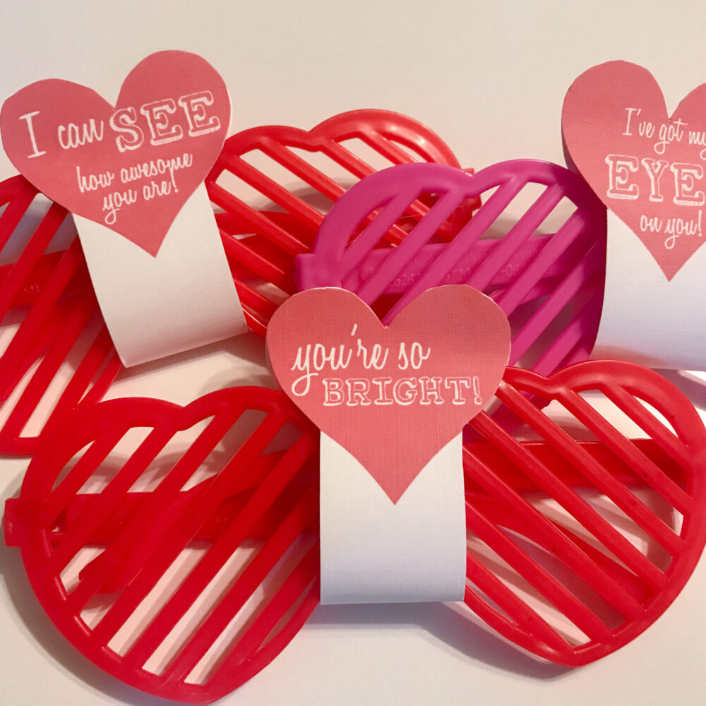 non-candy valentine cards for sunglasses