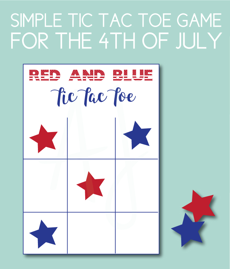 Tic Tac Toe Game for the 4th of July
