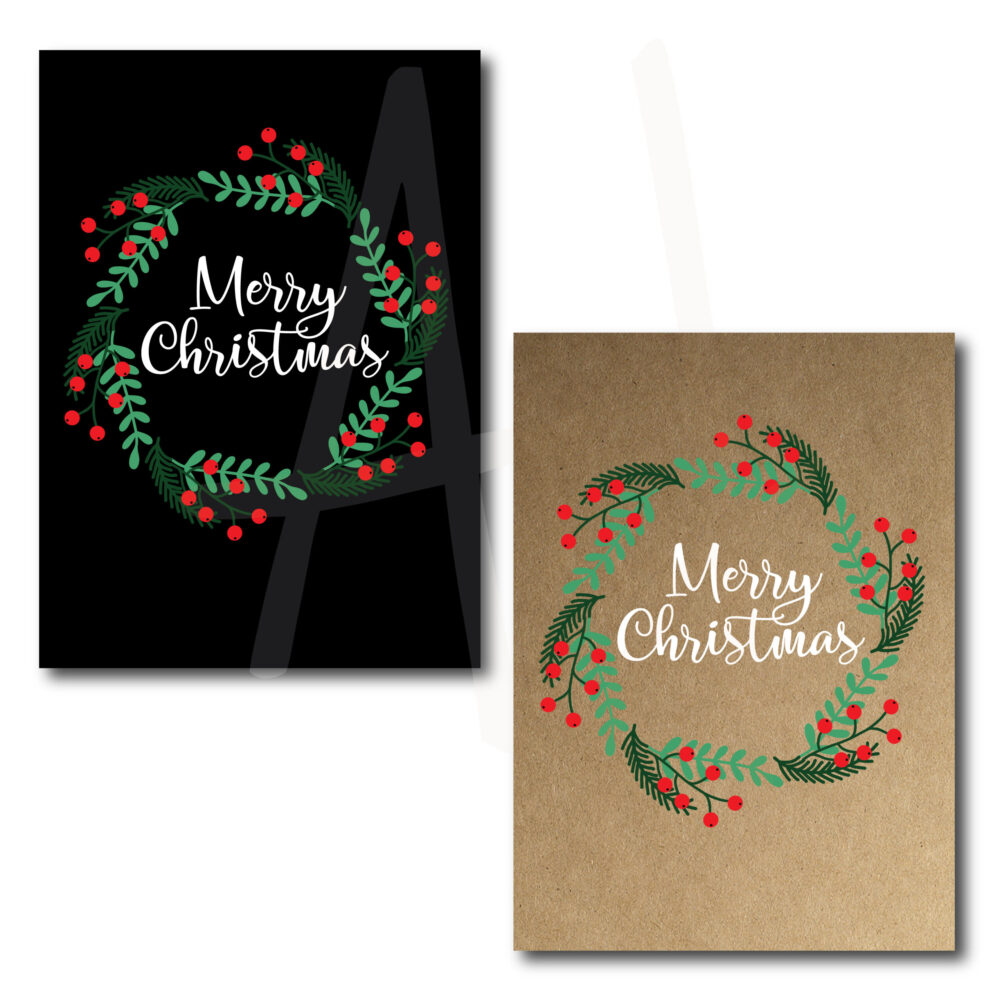 Printable Merry Christmas Cards on white background