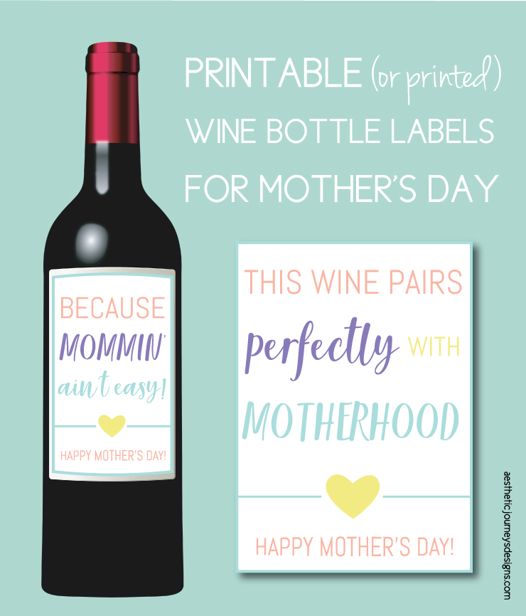 Mother's Day Crafts: Wine Bottle Labels
