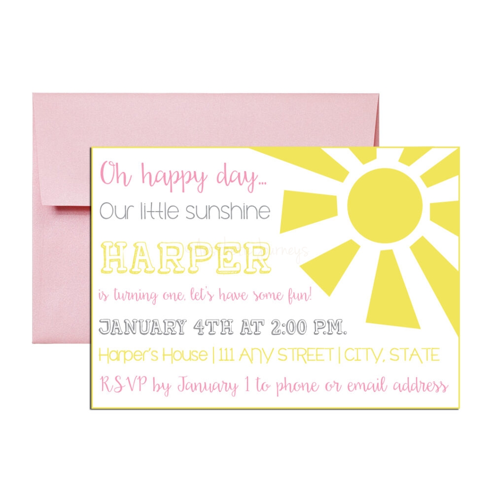 Pink Sunshine Invite