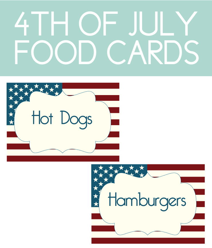 How to make food cards from printables