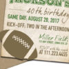 Football Themed Invitation with Envelopes | Printed Birthday Invites with Envelopes | Custom Colors Available