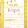 Sunshine Themed Party Invitation with Envelopes | Printed Birthday Invites and Color Envelopes | Custom Colors Available