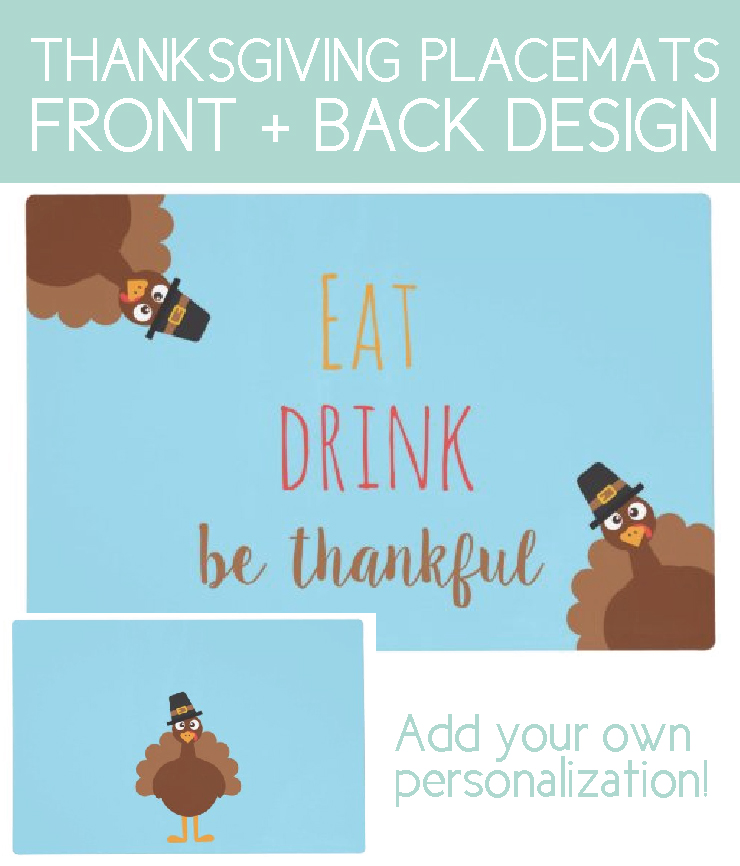 thanksgiving dinner decor idea: turkey placemats for kids