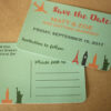 Travel Themed, Retro Postcard Save the Date | Save the Date Postcards | Set of 5 Save the Dates
