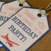 Travel Themed Thank You Tags | Set of 25 Birthday Party Decorations | Tags with or without Personalization